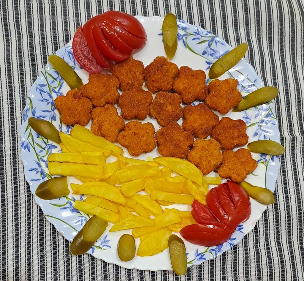 ناگت بوقلمون طبیعی و تازه بدون مواد نگهدارنده